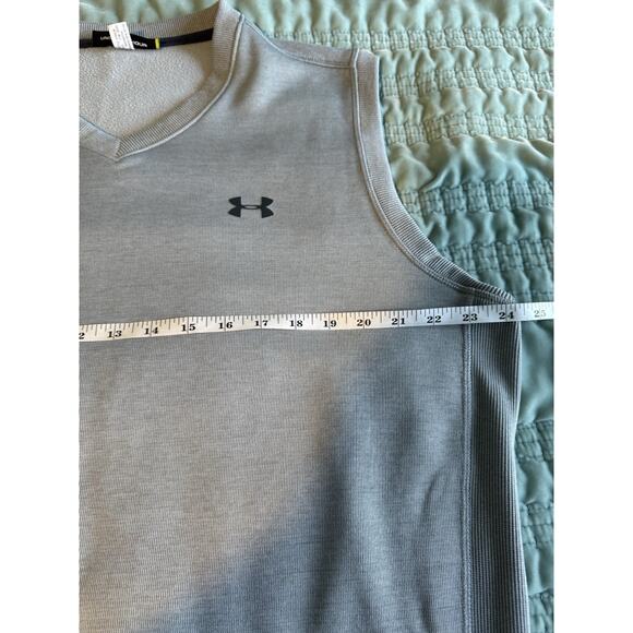 Men's Under Armour Storm Sweater Vest XL Gray Golf V-Neck - Picture 7 of 8